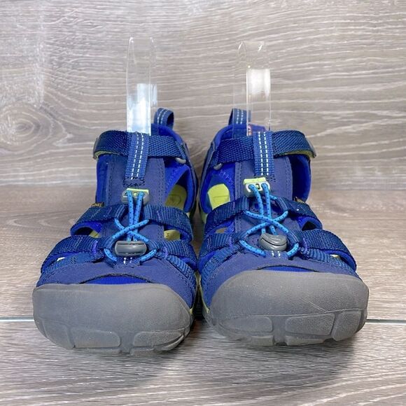 Keen Seacamp II CNX Big Boy Sz 5 Blue Depths Chartreuse Sports Hiking Sandals - Picture 2 of 10